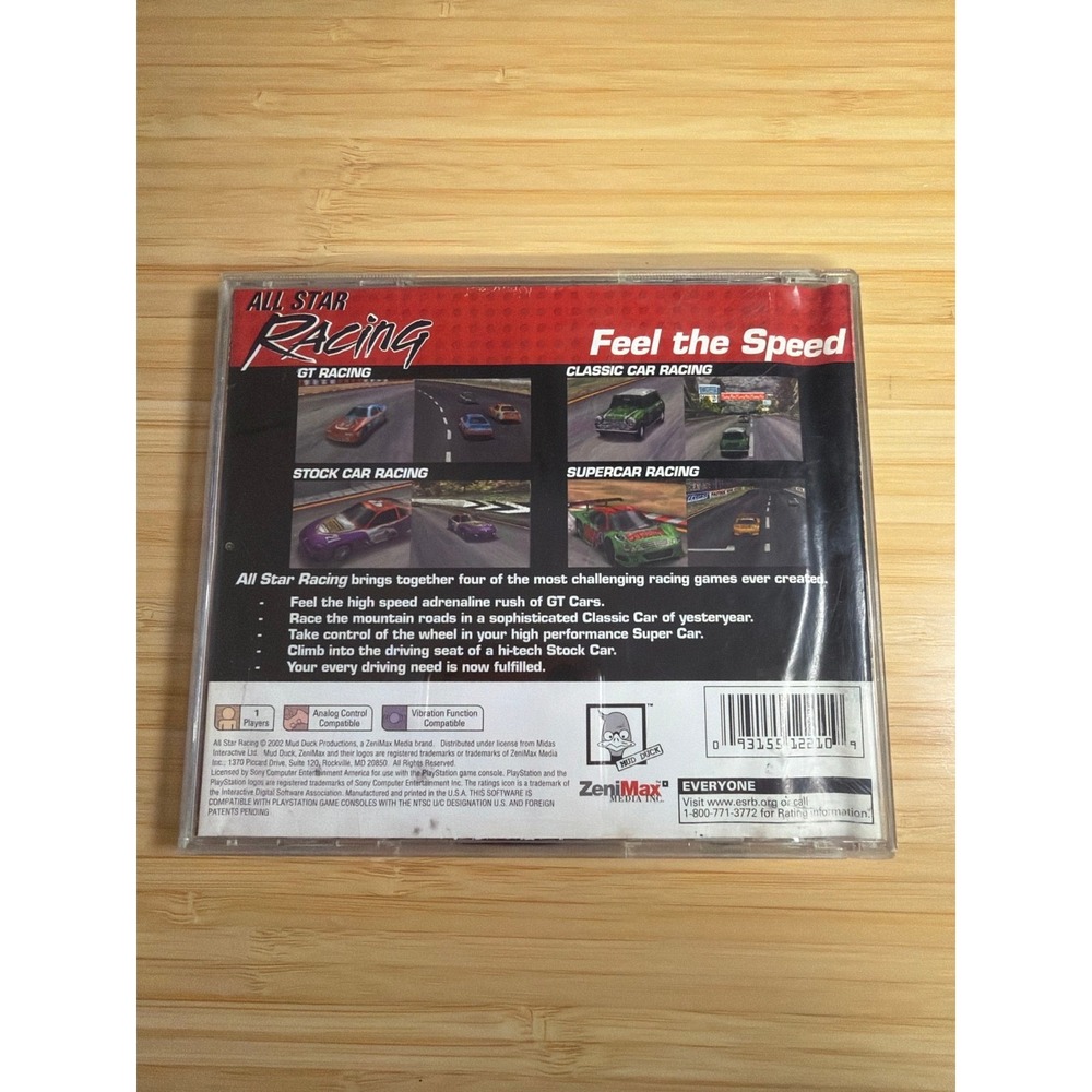 PS1 All Star Racing CIB Water Damaged Untested Racing Game - Picture 3 of 7